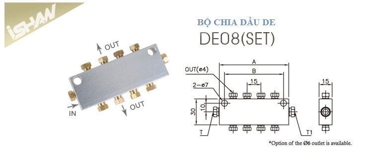 Bộ chia dầu DE Ishan Bộ chia dầu DE Ishan