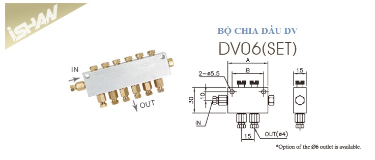 Bộ chia dầu DV Ishan Bộ chia dầu DV Ishan