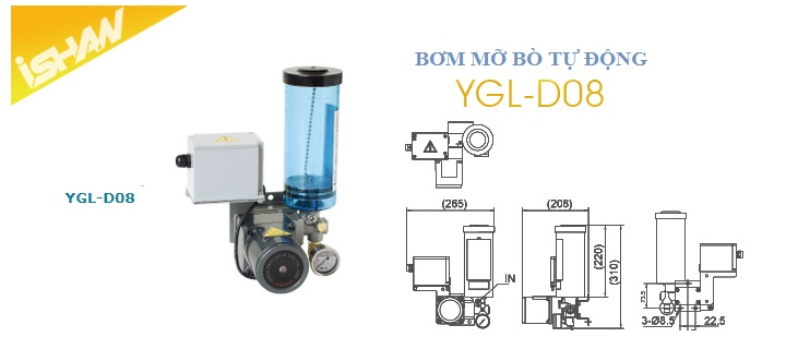 Máy bơm mỡ bò tự động Ishan YGL-D